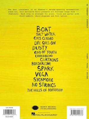 Hal Leonard Ed Sheeran - Subtract voor piano, zang en gitaar Hal Leonard Ed Sheeran - Subtract voor piano, zang en gitaar