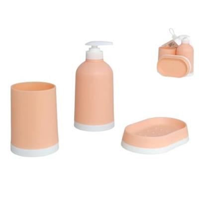 Klassieke Badset 3 delig voor in de badkamer Zalmkleur Klassieke Badset 3 delig voor in de badkamer Zalmkleur