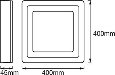 LEDVANCE 4058075265769 LED COLOR WHITE SQ 400MM 38W LEDV LED-plafondlamp LED 38 W Wit LEDVANCE 4058075265769 LED COLOR WHITE SQ 400MM 38W LEDV LED-plafondlamp LED 38 W Wit