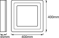 LEDVANCE 4058075265769 LED COLOR WHITE SQ 400MM 38W LEDV LED-plafondlamp LED 38 W Wit - thumbnail