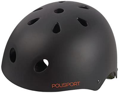 Polisport helm junior graffiti 53-55cm mat zwart/groen