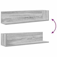 Wandschappen 2 st 75x16,5x16,5 cm bewerkt hout grijs sonoma - thumbnail