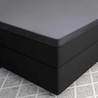 Primaviera Deluxe Splittopper Satijn Hoeslaken Antraciet 160 x 200 - thumbnail