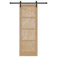 Schuifdeur Bruin 73,5 x 211 cm Massief grenenhout - thumbnail