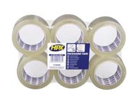 HPX Verpakkingstape flatpack | 6 rollen | Transparant | 50mm x 66m - VT5066P - VT5066P - thumbnail