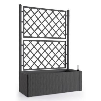 Zelfwaterende plantenpot Stefanplast Natural Deluxe Rechthoekig Antraciet 100 x 43 x 142 cm