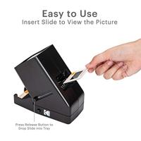 KODAK 35 mm diaprojector en apparaat om films te bekijken, werkt op batterijen, 3-voudige vergroting, led-verlichte display, voor 35 mm dia's en filmnegatieven. - thumbnail