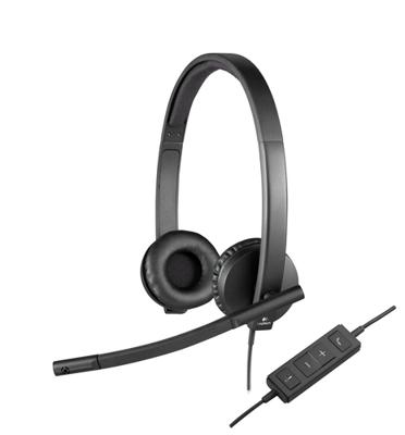 Logitech H570e On Ear headset Kabel Stereo Zwart Ruisonderdrukking (microfoon), Noise Cancelling Volumeregeling, Microfoon uitschakelbaar (mute) Computer