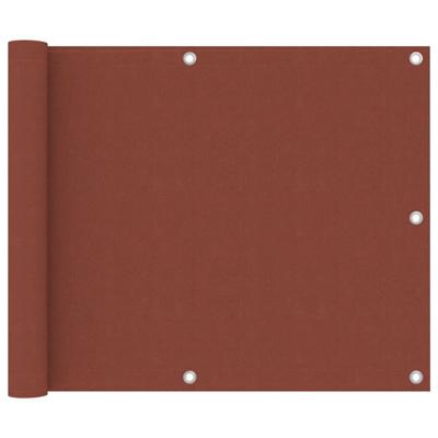 VidaXL Balkonscherm 75x300 cm oxford stof terracotta