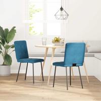 Eetkamerstoelen 4 st fluweel blauw - thumbnail