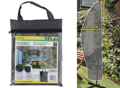 Kinzo Hoes voor Hangparasol - 265 x 70 CM - Gemakkelijke Bevestiging - Waterresistent - Camouflage Kleurig Kinzo Hoes voor Hangparasol - 265 x 70 CM - Gemakkelijke Bevestiging - Waterresistent - Camouflage Kleurig