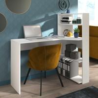JUNI Modern hoekbureau wit decor - L 122 cm - thumbnail