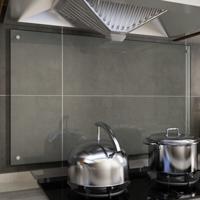 VidaXL Spatscherm keuken 100x60 cm gehard glas transparant - thumbnail