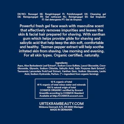 Urtekram Men Facewash With Tazman Pepper Salicylic Acid