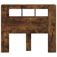 Hoofdeinde met LED 120x18,5x103,5 cm bewerkt hout gerookt eiken - thumbnail