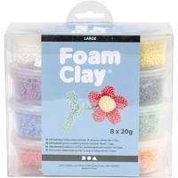 Foam Clay large, diverse kleuren, 8x20 gr/ 1 doos - thumbnail