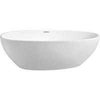 Wiesbaden Ellips Vrijstaand Bad - 180x90x60cm - Acryl Glans Wit met Waste Glans Wit - thumbnail