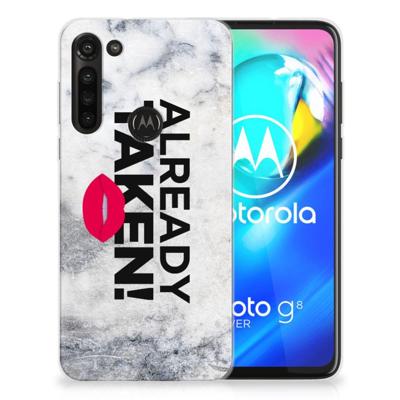Motorola Moto G8 Power | Siliconen hoesje | met naam Already Taken White