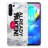 Motorola Moto G8 Power | Siliconen hoesje | met naam Already Taken White - thumbnail