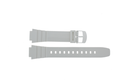 Horlogeband Casio 10409325 / W-214HC-7AV Kunststof/Plastic Wit 16mm