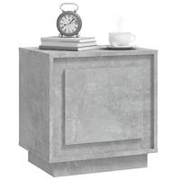 Nachtkastje 44x35x45 cm bewerkt hout betongrijs - thumbnail