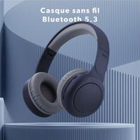 T'nB - Tonality over-ear Bluetooth-hoofdtelefoon, schuimrubberen pads, batterijduur 24 uur, 3,5 mm jack kabel inbegrepen - Blauw - thumbnail
