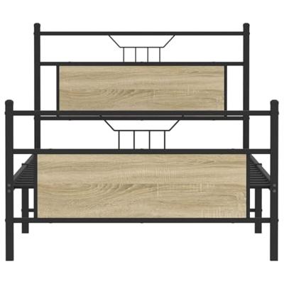 Bedframe zonder matras 107x203cm spaanplaat sonoma eikenkleurig