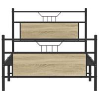 Bedframe zonder matras hout sonoma eikenkleurig 100x190 cm - thumbnail