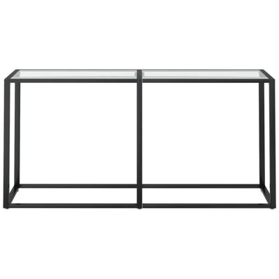 Wandtafel 160x35x75,5 cm gehard glas transparant