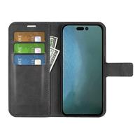 Casecentive Leren Wallet case met sluiting iPhone 14 Plus zwart - thumbnail