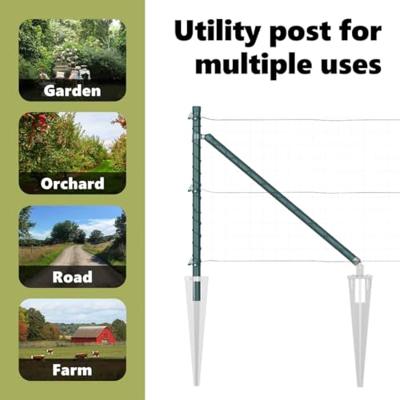 VidaXL Afrasteringspaal 13 pcs groen staal