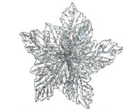 Poinsettia plc d23,50h10 cm zilver Everlands - Everlands - thumbnail