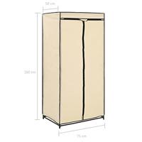 Kledingkast 75x50x160 cm crme - thumbnail