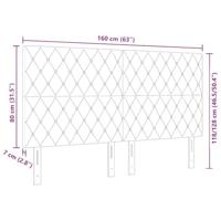 LED Hoofdbord met LED -striplichten Donkergrijs 80 cm Fluweel - thumbnail