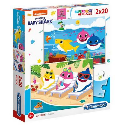 Nickelodeon legpuzzel Baby Shark 2 in 1 karton 40 stukjes Nickelodeon legpuzzel Baby Shark 2 in 1 karton 40 stukjes