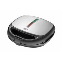 Adler AD 3040 sandwich maker 1200 W Zwart, Grijs - thumbnail