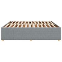 Bedframe zonder matras stof lichtgrijs 200x200 cm - thumbnail