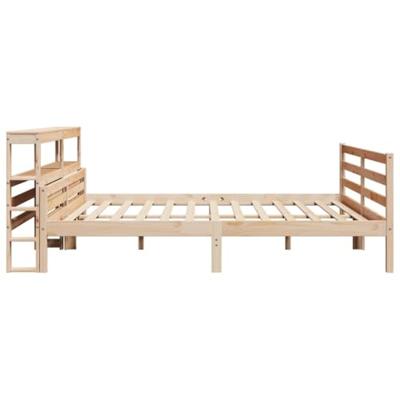 Bedframe met hoofdbord massief grenenhout 200x200 cm