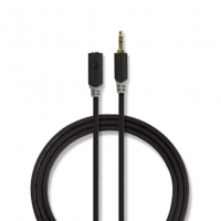 Nedis Stereo audiokabel | 3,5 mm male - 3,5 mm female | 3 m | Antraciet - thumbnail