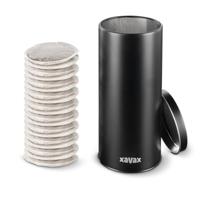 Xavax koffiepad-blik voor bewaren van 20 senseo-pads etc. metaal zwart - thumbnail