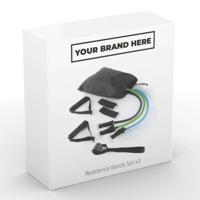 Set van weerstandsbanden met accessoires en oefeningengids White Label 3 Stuks (Refurbished B) - thumbnail