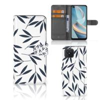 OPPO Reno4 Z Hoesje Leaves Blue - thumbnail