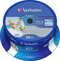 Verbatim BD-R SL Datalife 25 GB - Blu-Ray-Disk - 6 x brandsnelheid - groot bedrukbaar - Hardcoat Scratch Guard - Spindel - 25 stuks - thumbnail