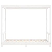 Kinderbedframe 80x160 cm massief grenenhout wit - thumbnail
