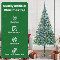 VidaXL Kunstkerstboom met 300 led groen 180 cm pvc en staal - thumbnail