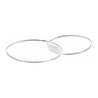 Paul Neuhaus Design plafondlampQ-Kate 2-rings 124cm grijs - 6590-95 - thumbnail