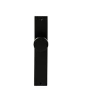 Hardbrass Knopkruk Piano op rechthoekig langschild blind - zwart - thumbnail