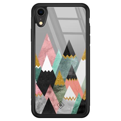 iPhone XR glazen hardcase - Marble mountains