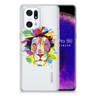 OPPO Find X5 Pro Telefoonhoesje met Naam Lion Color OPPO Find X5 Pro Telefoonhoesje met Naam Lion Color