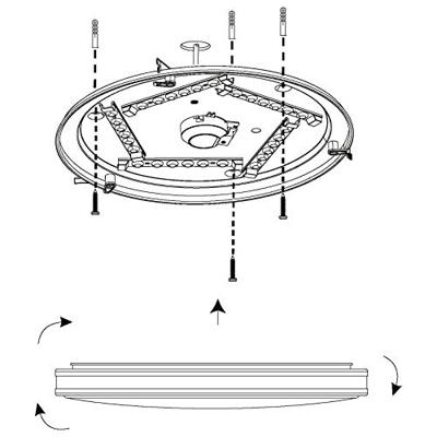 Eglo Zwart met gouden plafondlampPescaito Ø 38cm - 99407